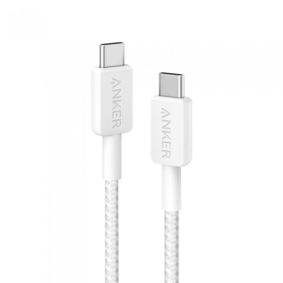 CABLE ANKER 322 USB-C TRENZADO 0.9M 60W WHITE