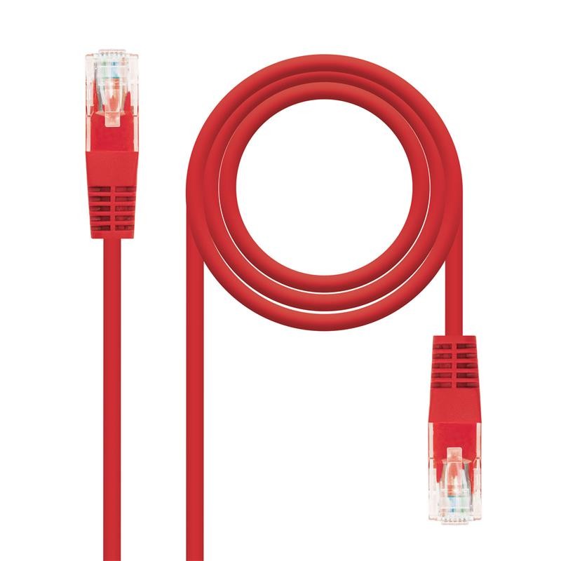 CABLE DE RED CAT.6 UTP FLEX 2M NANOCABLE RED