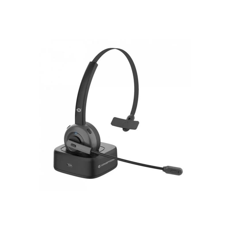 AURICULARES + MICROFONO CONCEPTRONIC CON BASE DE CARGA BLUETOOTH MONOAURAL